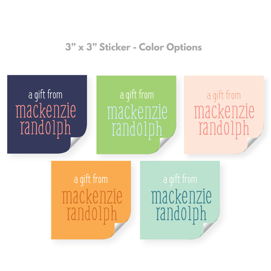 "A Gift From" 2-Color Tags or Stickers