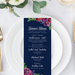 Navy Floral Menu/Program