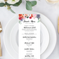 Colorful Watercolor Floral Menu/Program