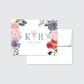 Colorful Floral Monogram Personalized Stationery Set of 12