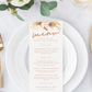 Boho Beach Dried Palms Menu/Program