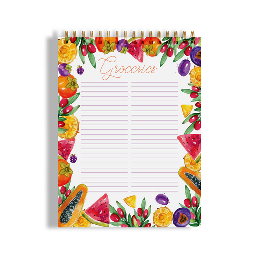 Grocery Shopping List - Fruits - 50 Page Notebook