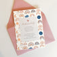 Rainbow Hearts Baby Shower Invitation