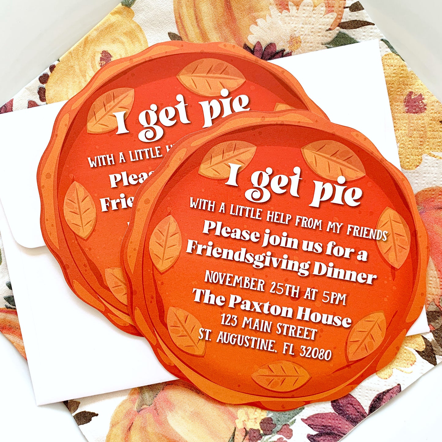 Friendsgiving Invitation + Party Kit (Set of 8)