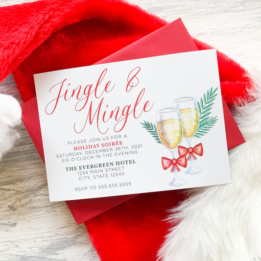 Jingle & Mingle Christmas Party Invitation