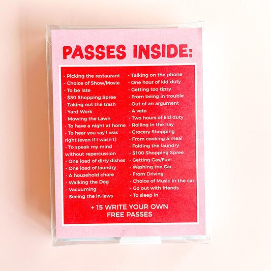 Love Passes Kit - Unique Couple Gift