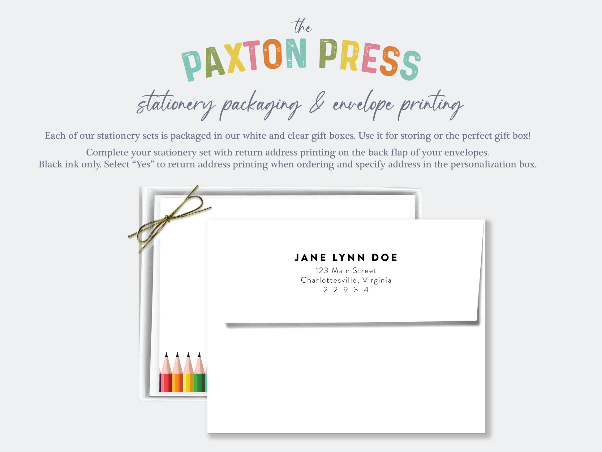 Personalized Stationery Set for Women Custom Note Cards