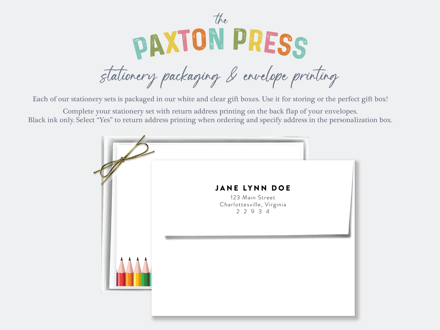 Coffee & Croissants Personalized Stationery Set of 12