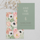 Sage and Pink Floral Wedding Save the Date