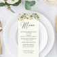 Vintage Floral Menu/Program