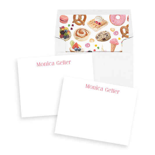Baker's Personalized Stationery Set of 12