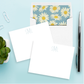 Blue Daisy Feminine Floral Personalized Stationery Set of 12
