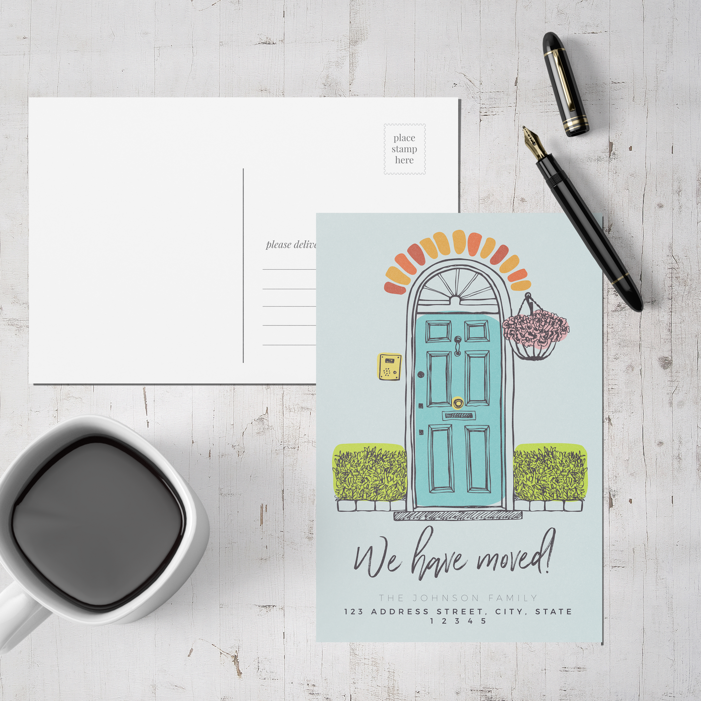 We Have Moved Front Door Post Card  (Set of 50)