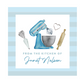 From the Kitchen of - Blue Mixer Tags or Stickers