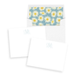 Blue Daisy Feminine Floral Personalized Stationery Set of 12