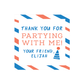 Red White & Blue Birthday Party Favor Tags or Stickers