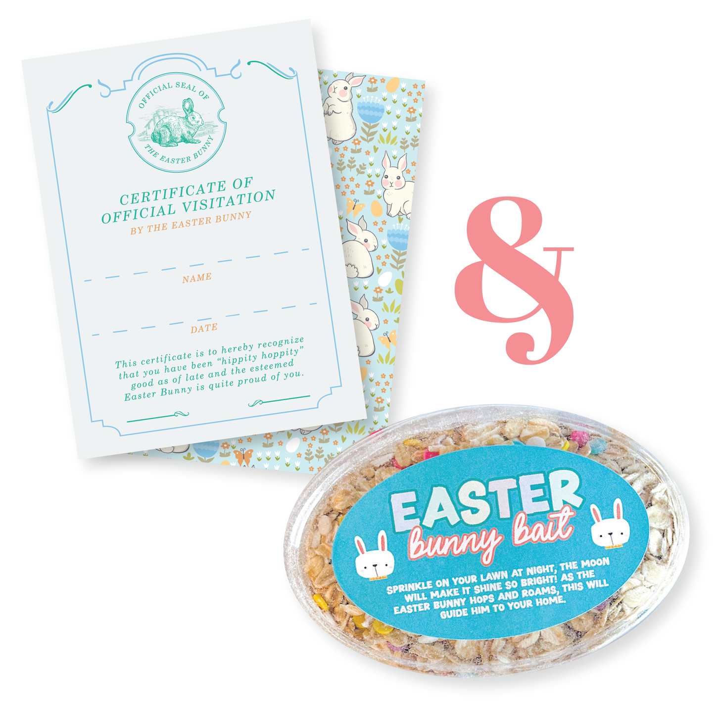 Easter Bunny Bait & Certificate of Visitation Combo