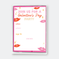 Galentine's Day Party Invitation Set of 24