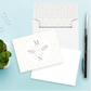 Geometric Gold Personalized Stationery Set of 12