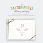 Geometric Gold Personalized Stationery Set of 12