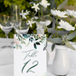Greenery Watercolor Tented Table Numbers