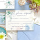 Azure Watercolor Wedding Invitation Suite