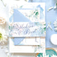Azure Watercolor Wedding Invitation Suite