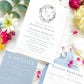 Spring Wildflower Monogram Wreath Wedding Invitation Suite