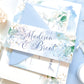 Azure Watercolor Wedding Invitation Suite