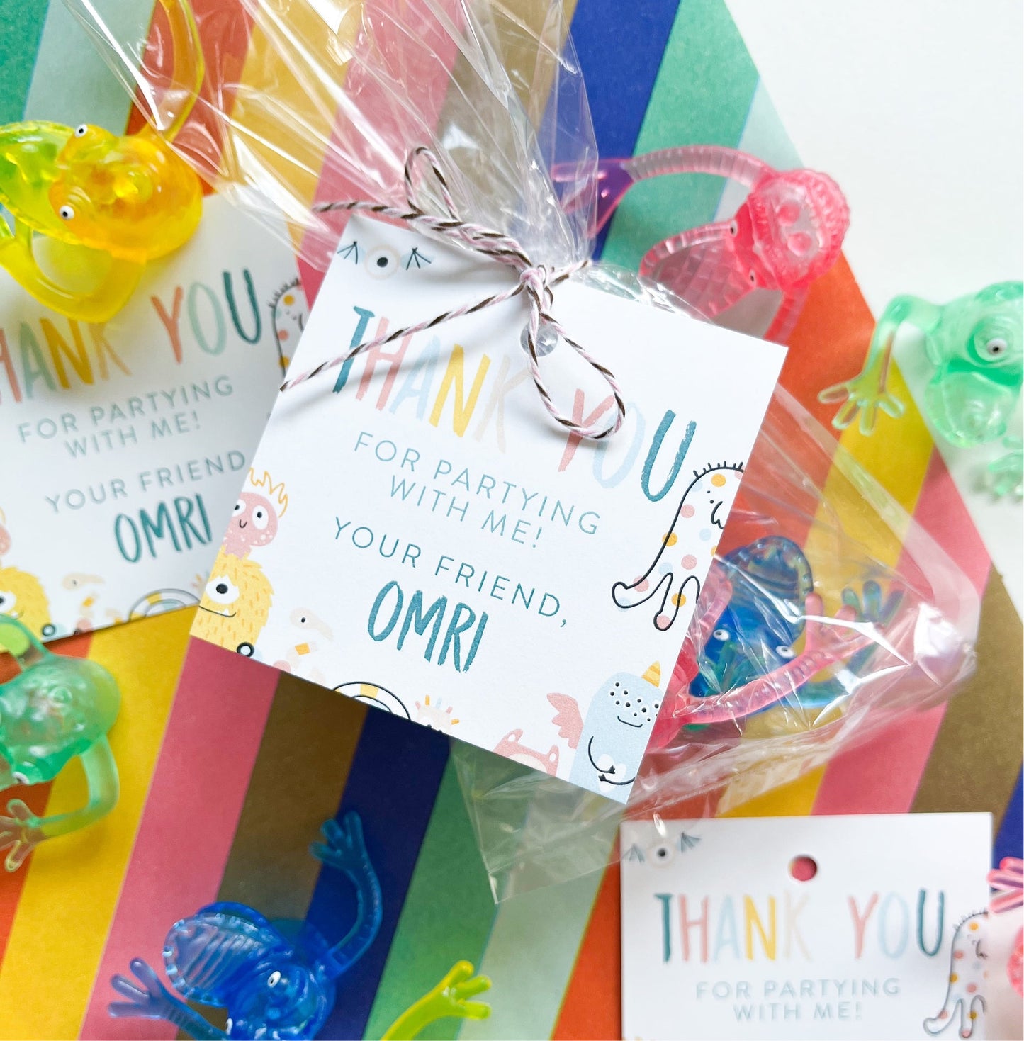 Monster Mash Birthday Party Favor Tags or Stickers