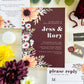 Autumn Sunflower and Burgundy Wedding Invitation Suite