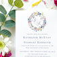 Spring Wildflower Monogram Wreath Wedding Invitation Suite