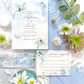 Azure Watercolor Wedding Invitation Suite