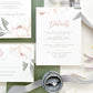 White Peony Wedding Invitation Suite