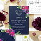 Navy + Floral Wedding Invitation Suite