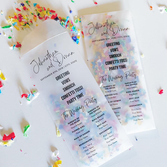 Vellum Envelope Wedding Program (Pack of 25)