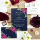 Navy + Floral Wedding Invitation Suite