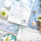 Azure Watercolor Wedding Invitation Suite