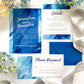 Blue Watercolor Ocean Wedding Invitation Suite