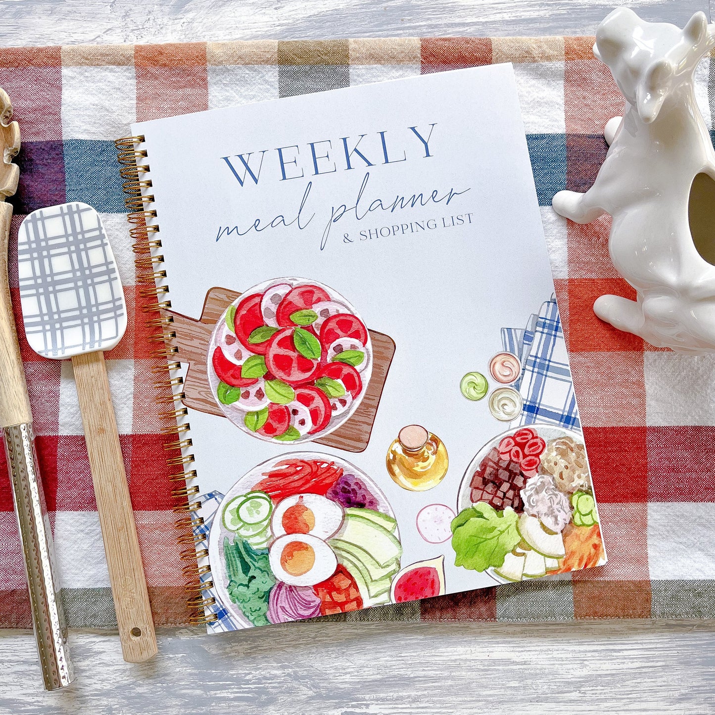 Weekly Meal Planner & Shopping List Notebook