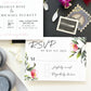 Hot Pink and Greenery Wreath Wedding Invitation Suite