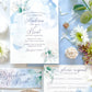 Azure Watercolor Wedding Invitation Suite
