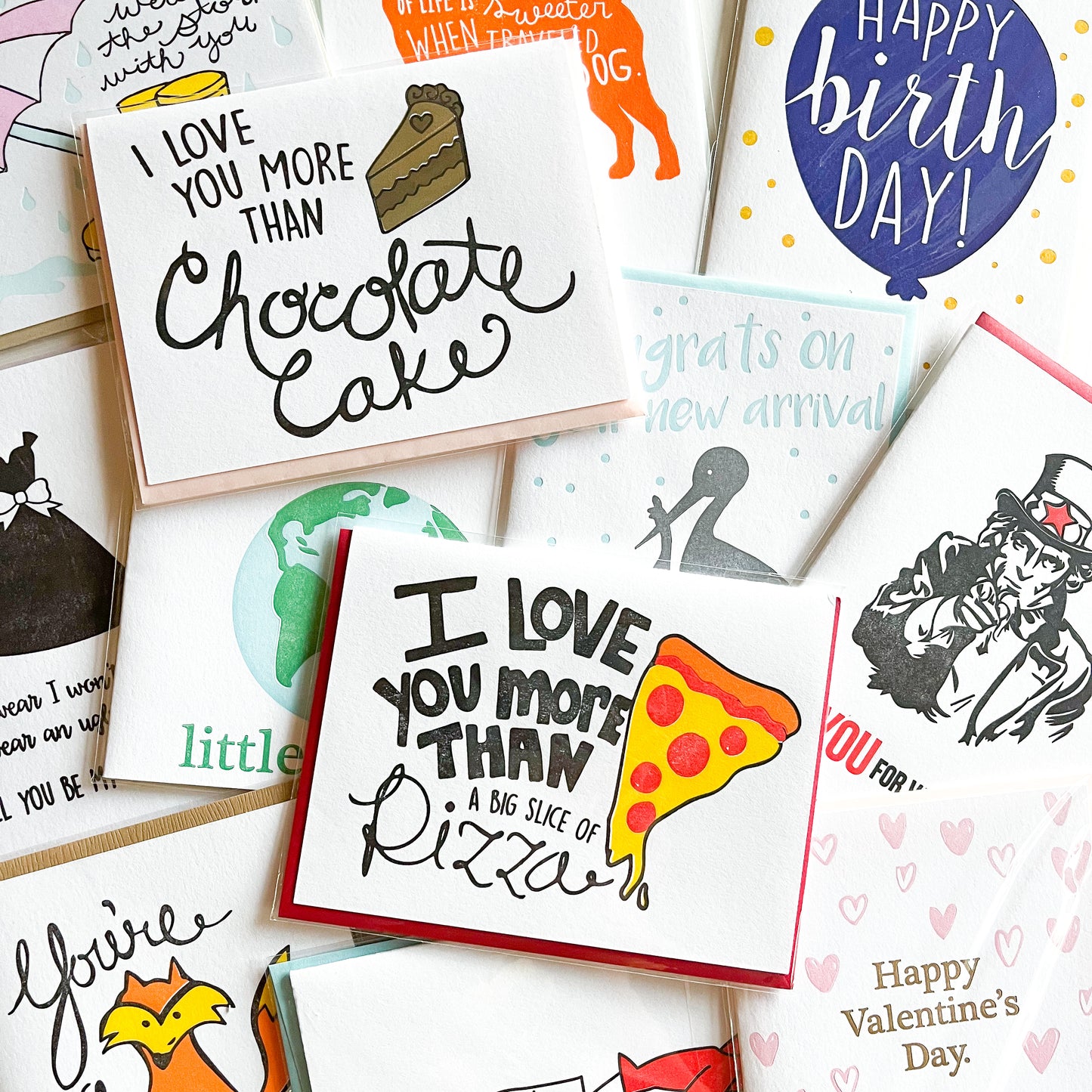 Letterpress Greeting Card Mystery Grab Bag - Pack of 6