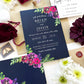 Navy + Floral Wedding Invitation Suite
