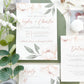 White Peony Wedding Invitation Suite