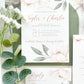 White Peony Wedding Invitation Suite