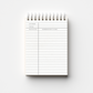 Vintage Library Card Jotter Notebook