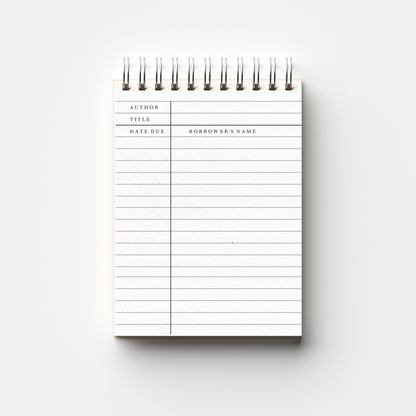 Vintage Library Card Jotter Notebook