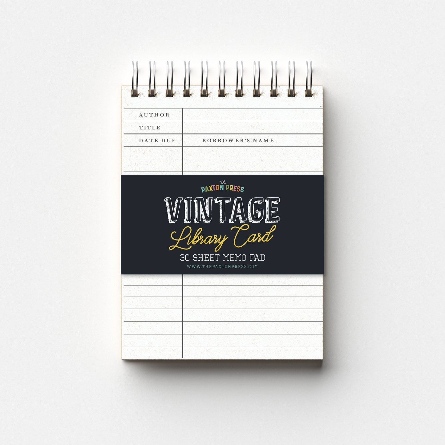 Vintage Library Card Jotter Notebook
