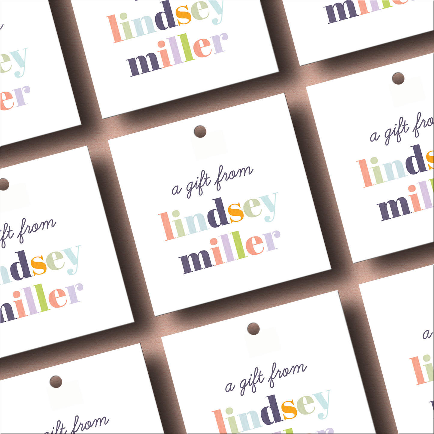 "A Gift From" Rainbow Tags or Stickers
